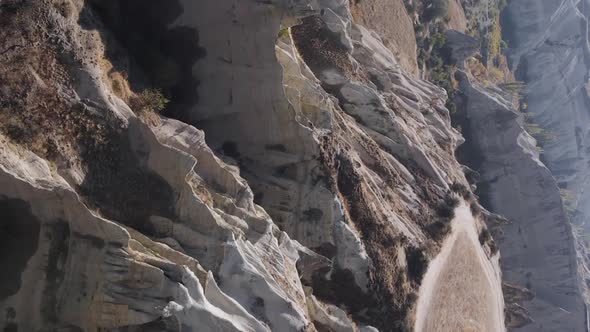 Vertical Video Cappadocia Landscape Aerial View