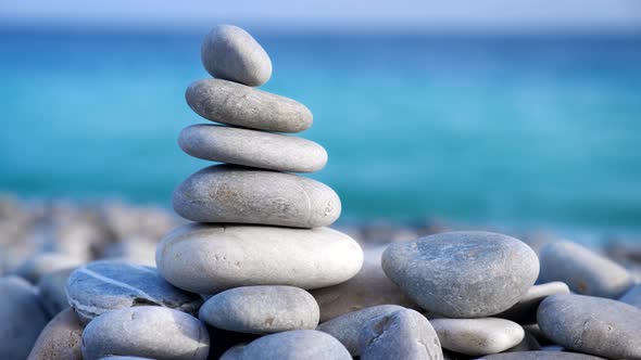 Zen Balanced Stones Stack