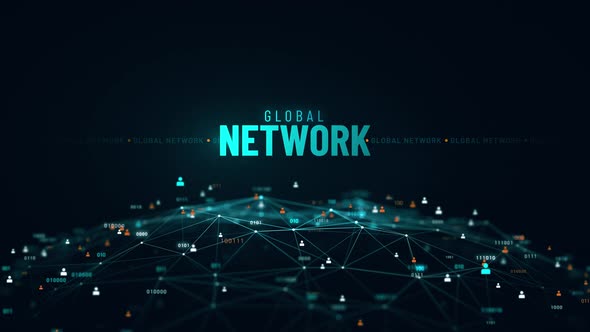 Global Network Digital Globe Animation 4K