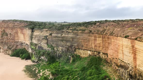 Aerial View of Twelve Apostles at Sunset