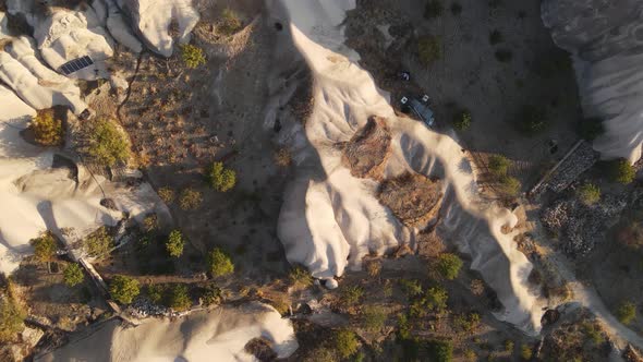 Cappadocia Landscape Aerial View. Turkey. Goreme National Park