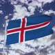 Iceland Flag With Sky 4k - VideoHive Item for Sale