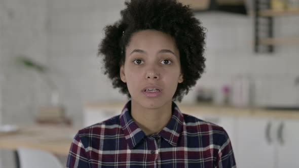 Portrait of African American Woman Getting Upset