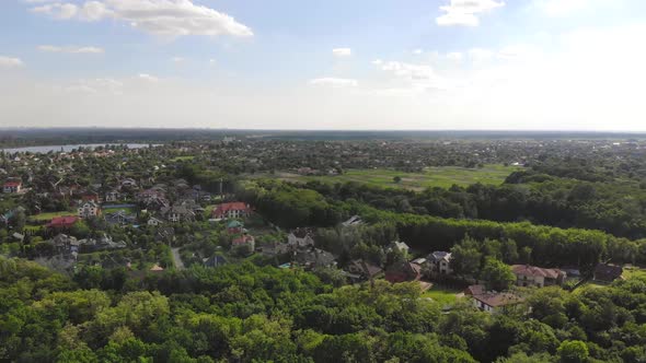 Aerial View of Countryside Panorama