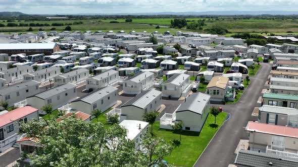 Aerial View of a Static Caravan Park Holiday Home in England