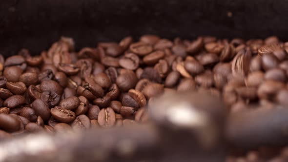 Macro View Roasted Coffee Beans 1