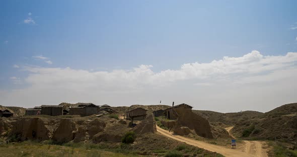 Ancient villages in Gobi, China