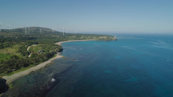 Seascape with Beach and Sea. Philippines, Luzon