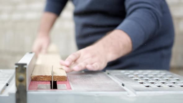 Person cutting board with table saw