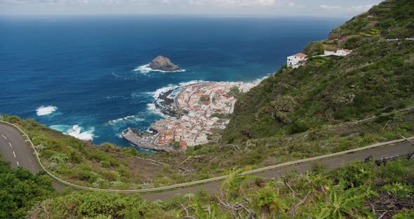 Garachico Town on the Coast of Atlantic Ocean in North Tenerife Canary Islands