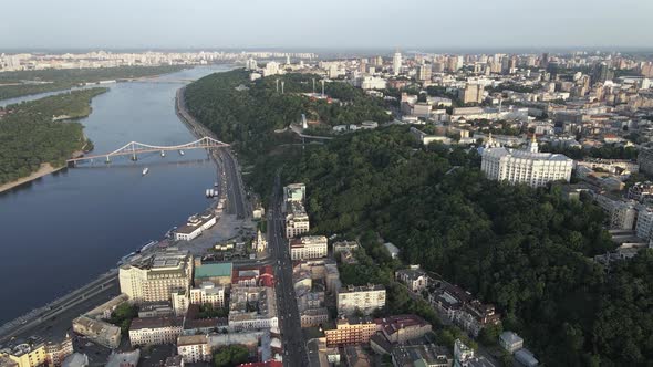 View of Kyiv From Above. Ukraine. Aerial View