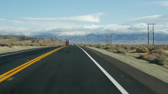 Road Trip to Death Valley Driving Auto in California USA