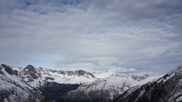 High mountains in the french alps