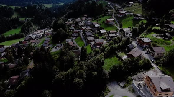 Flight over the houses