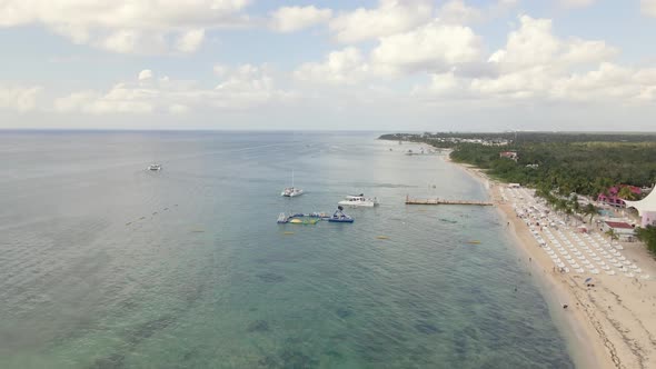 Aerial footage of the Cozumel, Mexico. Fun adventures.