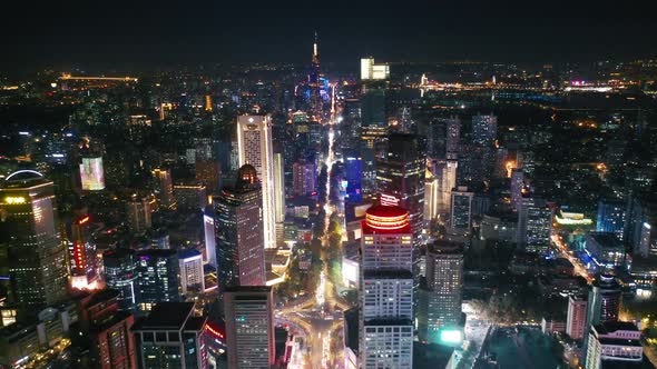 Nanjing City, Jiangsu Province, urban construction landscape