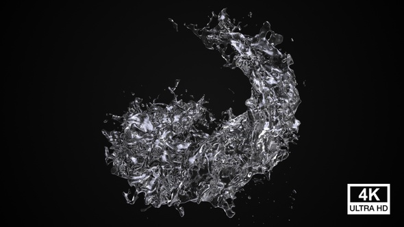 Pure Water Splash Spiral 4K alt
