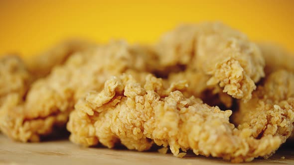 Slow Motion Video of Fried Chicken