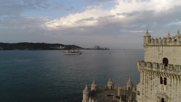 Tower of Belém. Lisbon, Portugal 4k