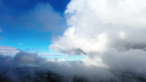 Time lapse beautiful blue sky with clouds background. 