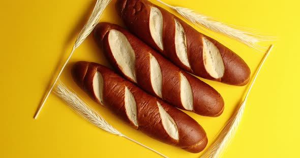 Golden Baguettes with Wheat Ears