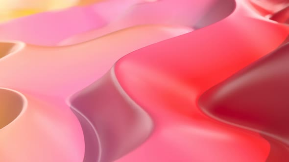 Abstract Red Wave Design Business Concept Art Smooth Curve Modern Color