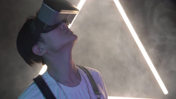 Man in Virtual Reality