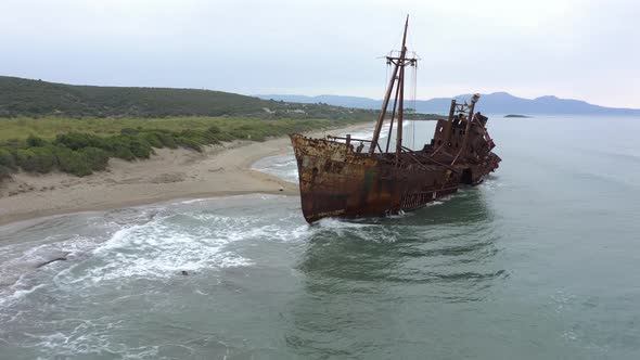Shipwreck near Gytheion, Greece