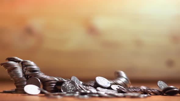 iron money background pillars of coins