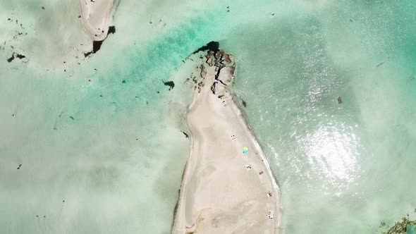 Aerial view of Elafonisi beach.