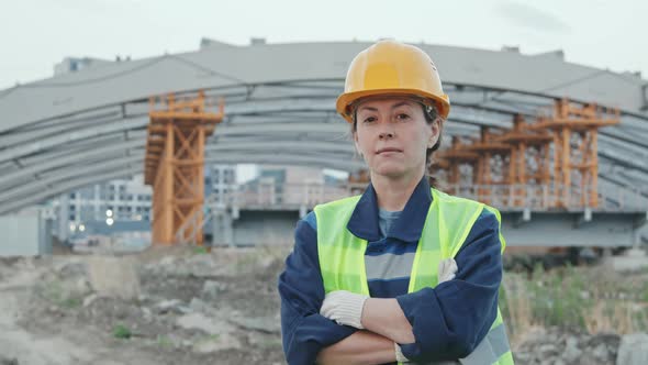 Female Supervisor at Construction Site