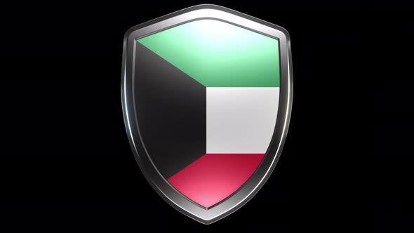 Kuwait Emblem Transition with Alpha Channel - 4K Resolution