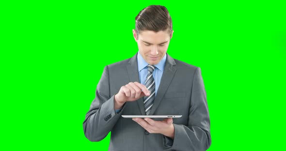 Businessman using digital tablet