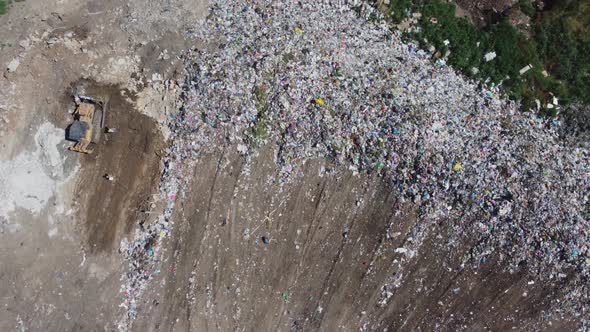 Aerial View of Huge Rubbish Dump