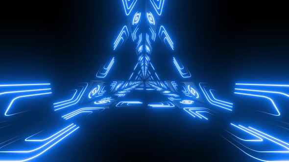 4k Triangle Neon Stroke Tunnel Pack alt