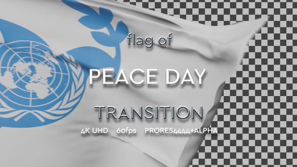 Flag of Peace Day transition | UHD | 60fps alt
