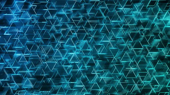 Blue Triangles Abstract Background