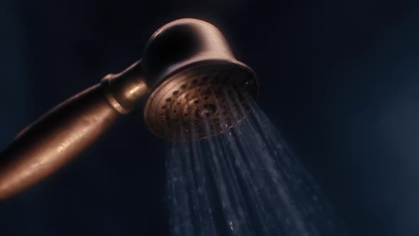 Golden Shower Head is Turns on