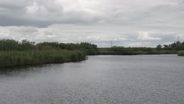 National Park Biesbosch in the Netherlands, sailing trough nature