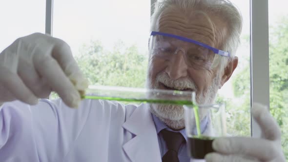 Scientist Work with Science Equipment in Laboratory