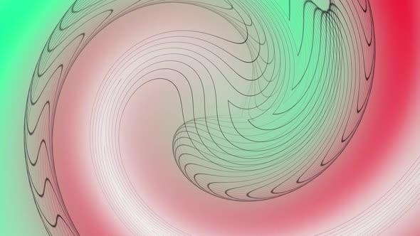 Abstract geometric twisted line morphing and rotation animation. Vd 769