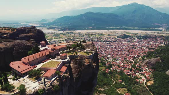 Topdown View of the Monasteries in Meteora Greece