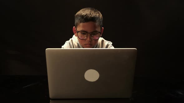 Boy Using Laptop Hacking alt