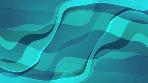 Amazing Cyan Color Shape Line Wave Motion