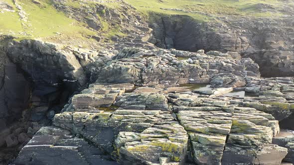 Aerial View of the Coastline at Dawros in County Donegal - Ireland