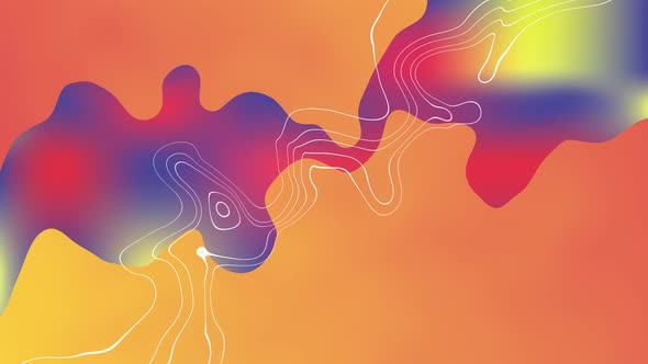 Abstract Liquid Gradient Smooth Wavy Background.4k Animation