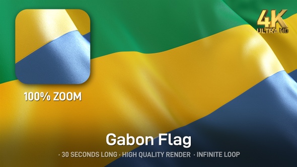 Gabon Flag - 4K