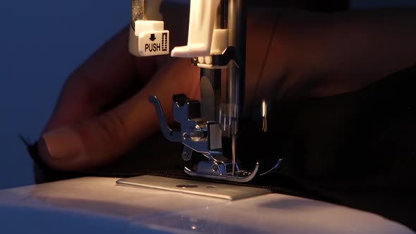 Sewing. Slow Motion