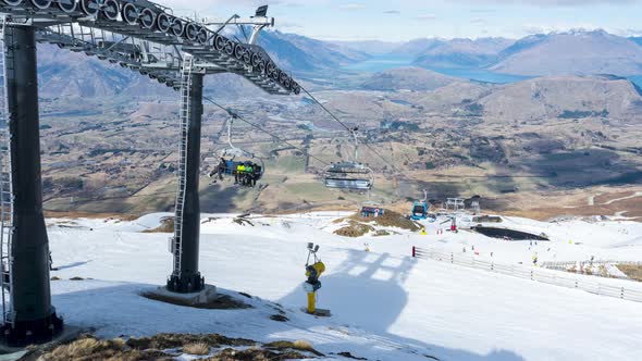 Coronet Peak Ski Area Daytime Timelapse