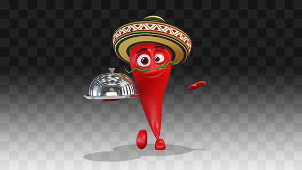 Chili Pepper Dancing With A Cymbal Of Cloches